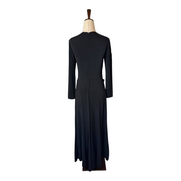 Halston Heritage Dress XS Women Stretch Matte Jersey Long Sleeve Gown‎ Cocktail - Picture 3 of 15